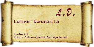 Lohner Donatella névjegykártya